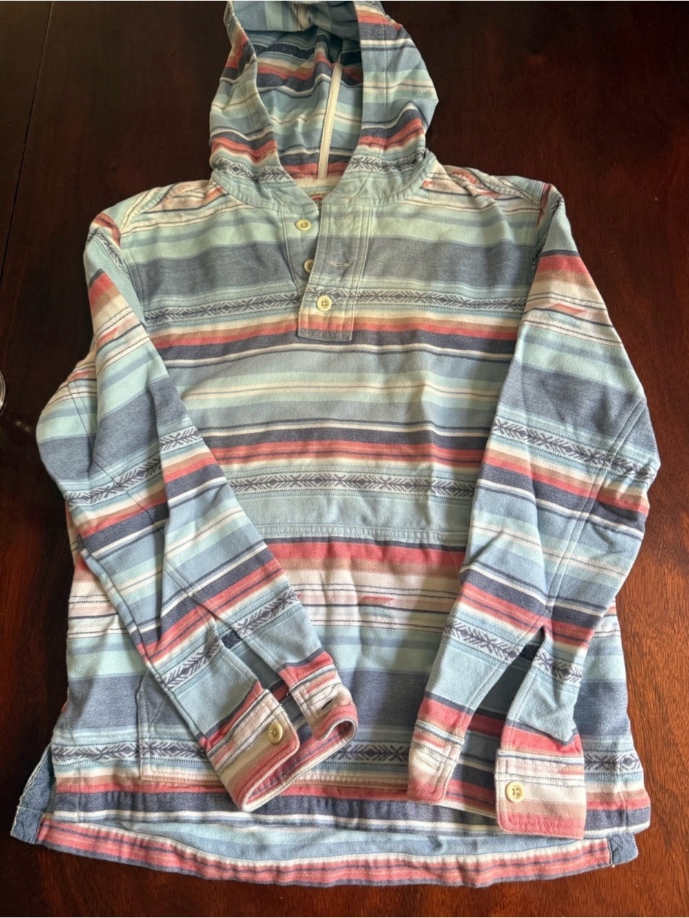 Faherty Multicolor Striped Hooded Top